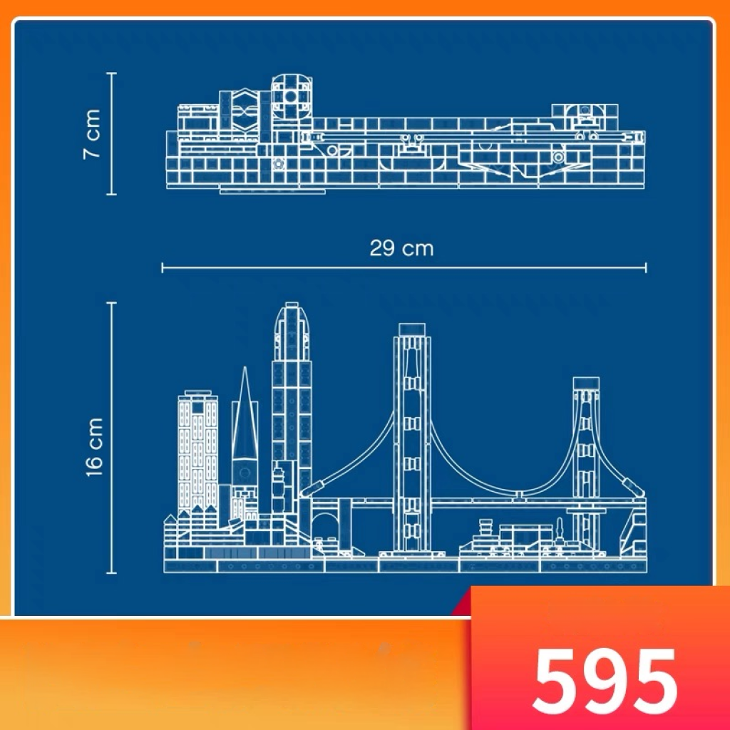 Architecture Skyline Collection Building Block 595pcs