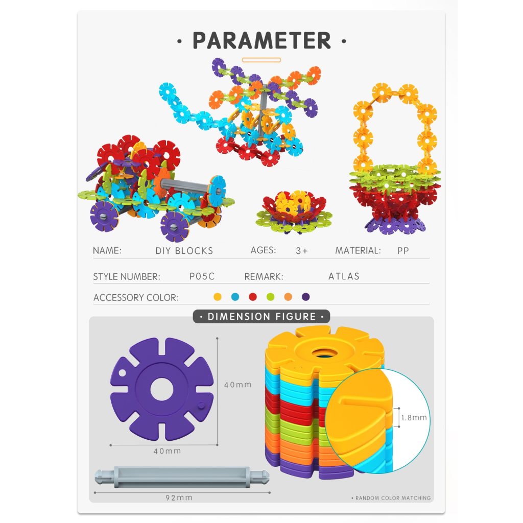 BUILDING BLOCKS Circle Big Size 260pcs