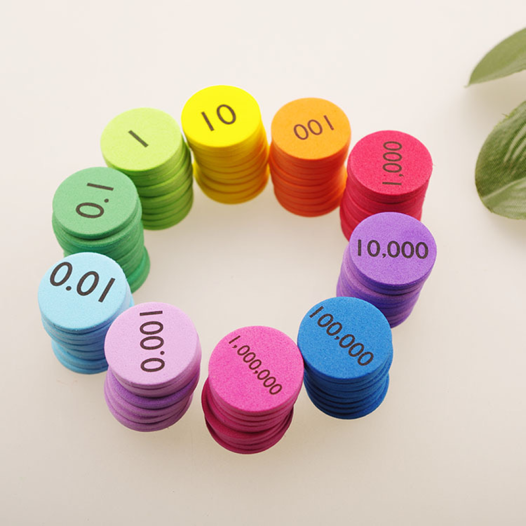 Place Value Foam Disks 100pcs