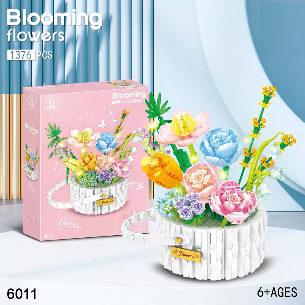 Building Blocks Blooming Flowers 1376pcs
