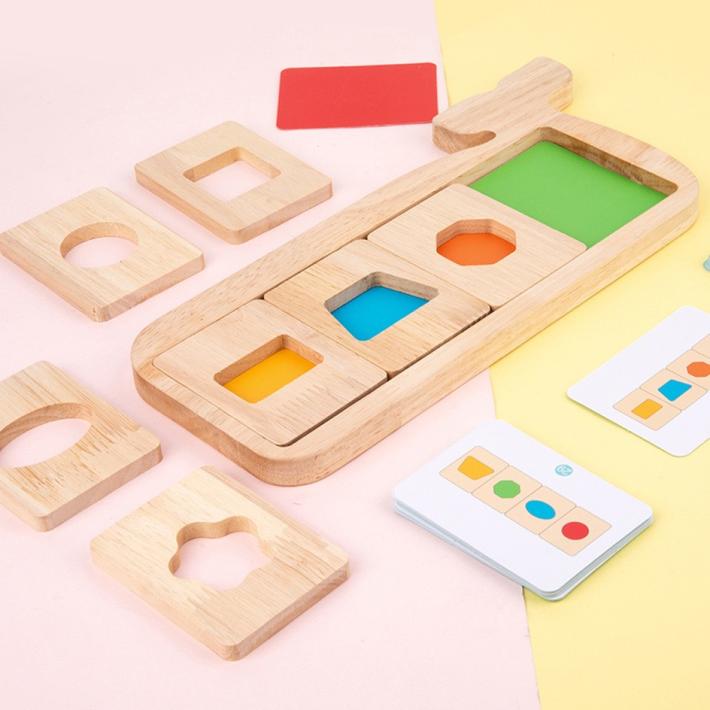 Montessori Geometry Color Separation Puzzle Wood