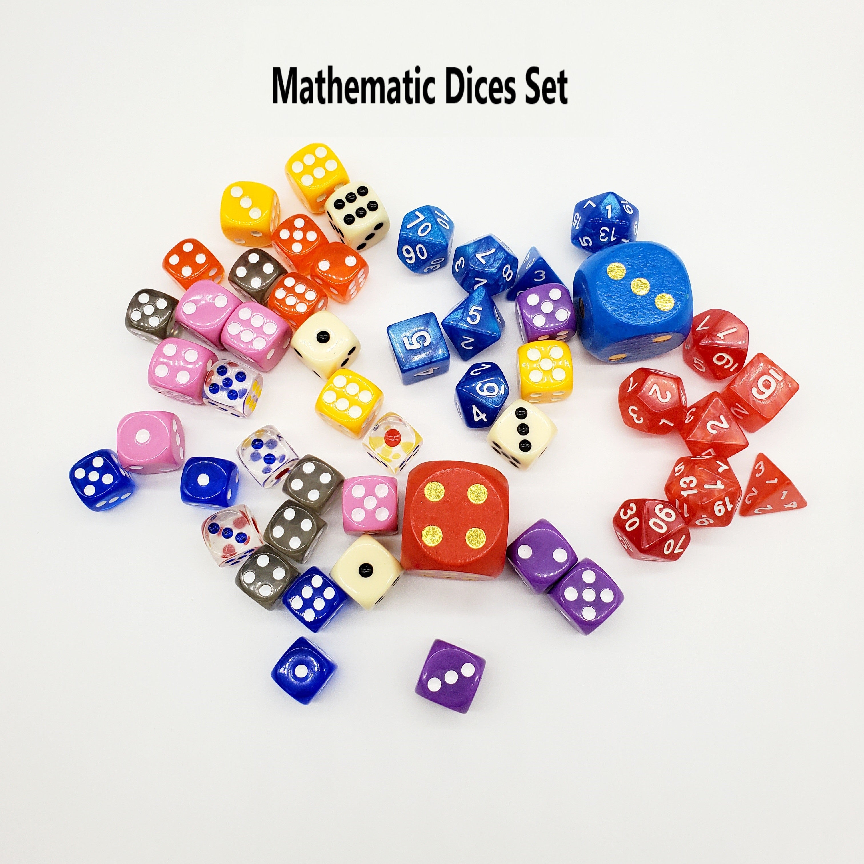 Dices Set For Learning Math Boardgames and Puzzles