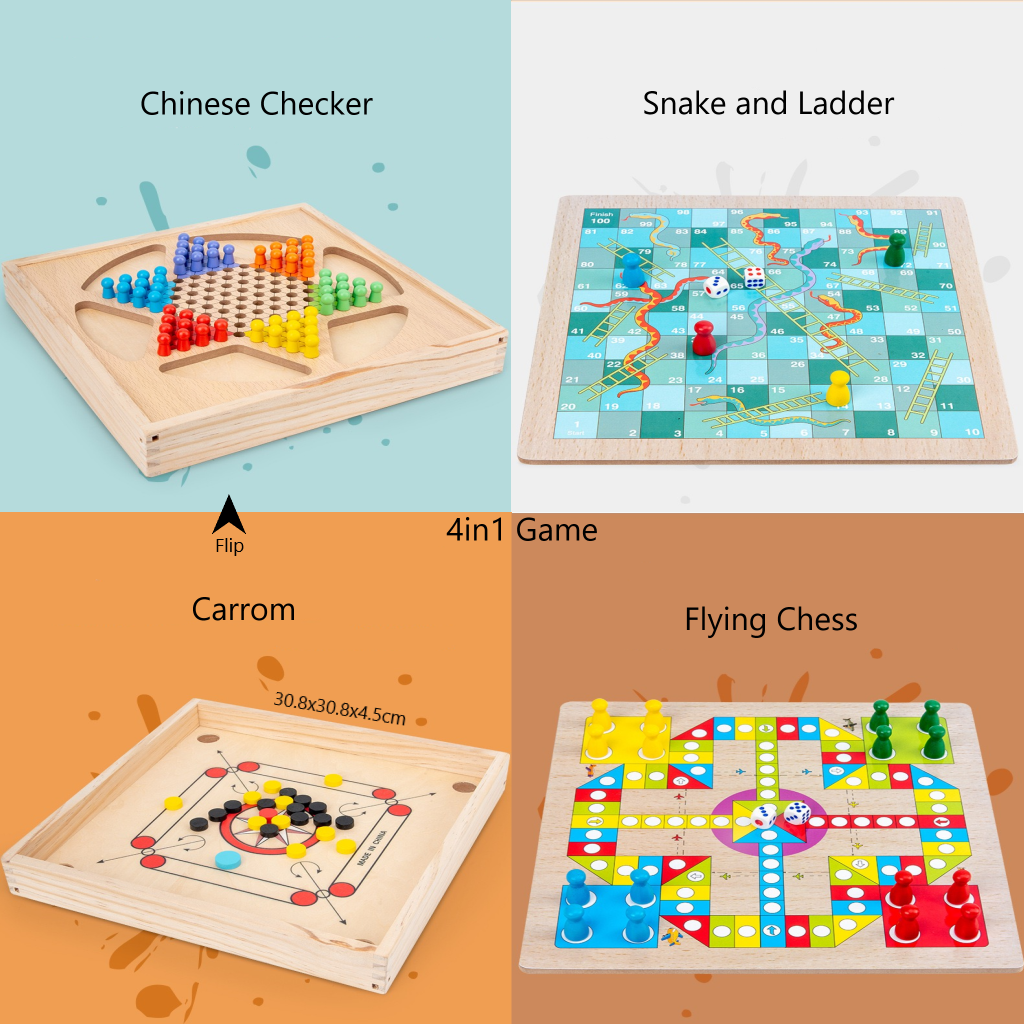 4in1 Game Wood