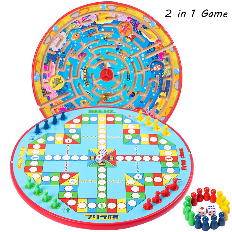 2in1 Game Maze Puzzle Flying Chess