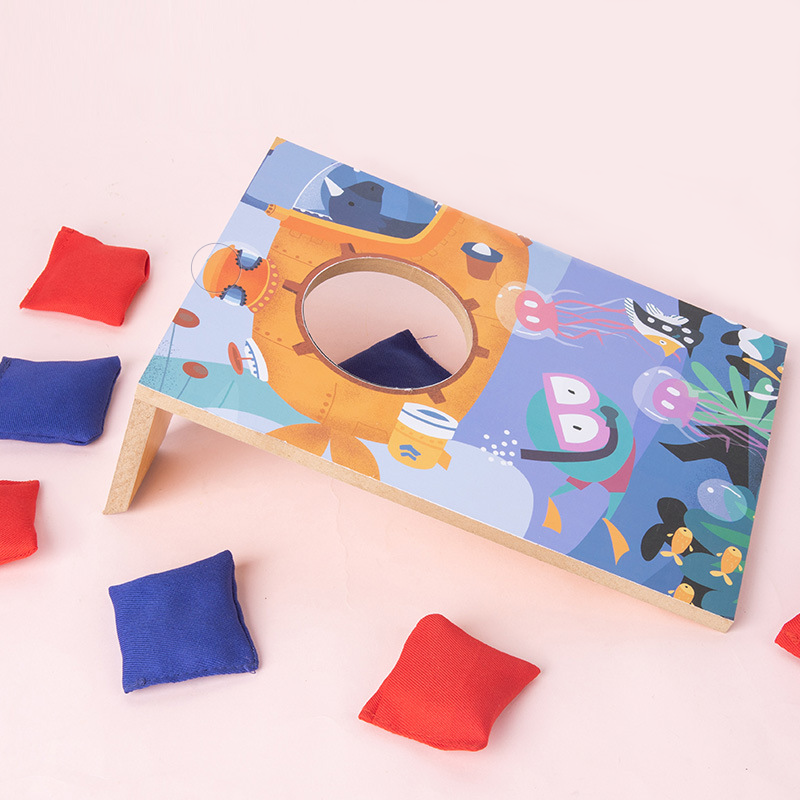 Small Size Sandbag Tossing for Kids 16cmx25cm Wooden Board