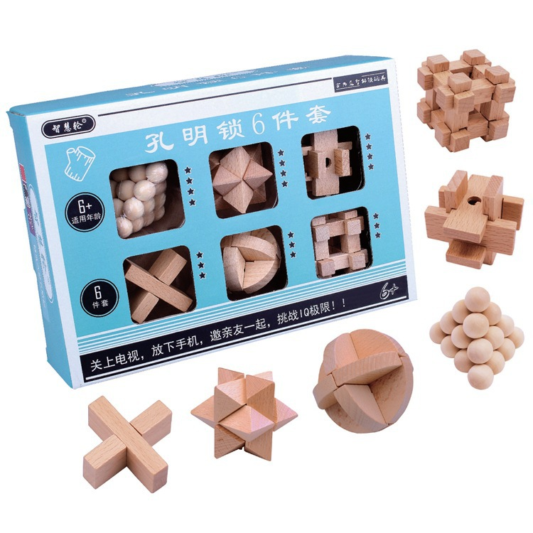 Wood Puzzle With 6 Pieces