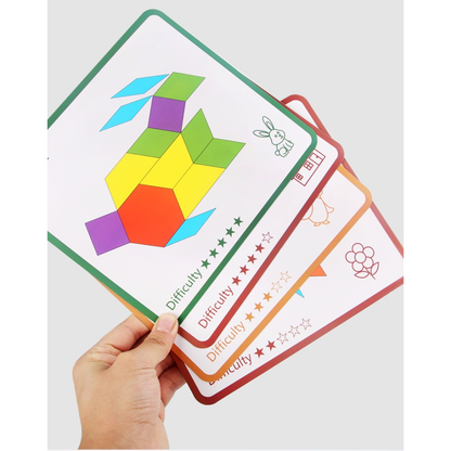 155-Piece Wooden Pattern Blocks Set
