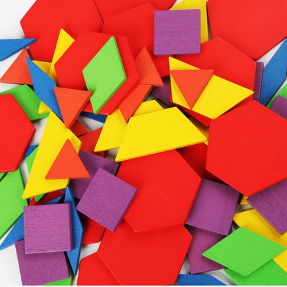 155-Piece Wooden Pattern Blocks Set
