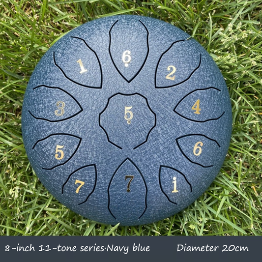 Steel Tongue Drum 11 Tone 8inch 20cm Series Navy blue