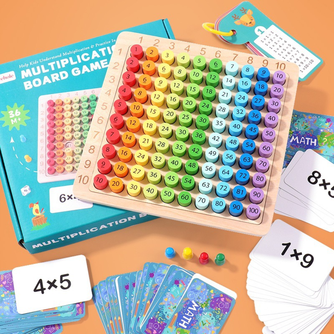 MULTIPLICATION BOARD GAME Colorful