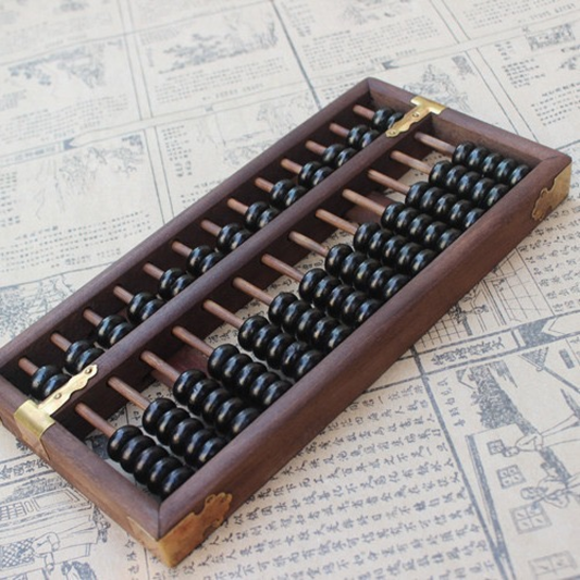 Wooden Abacus 13 Columns Black Beads