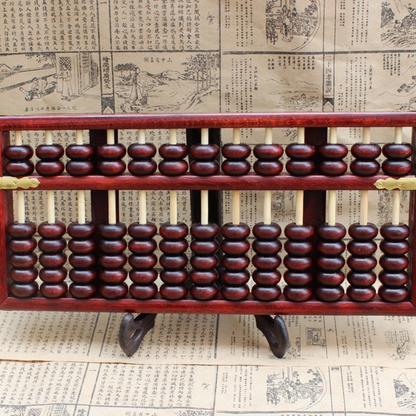 Wooden Abacus 13 Columns Red Beads