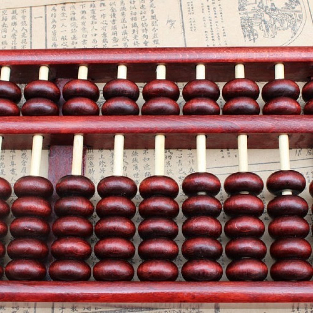 Wooden Abacus 13 Columns Red Beads