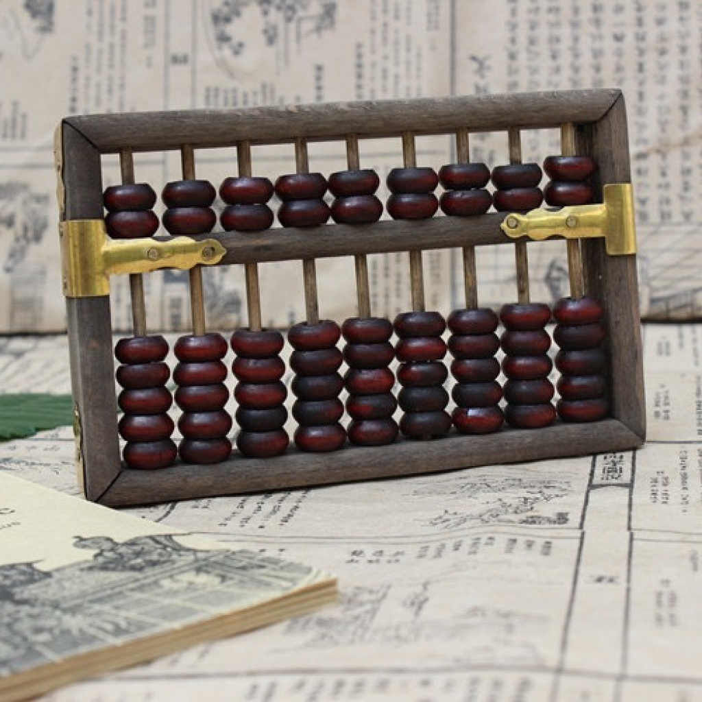 Abacus 9 Columns Red Beads