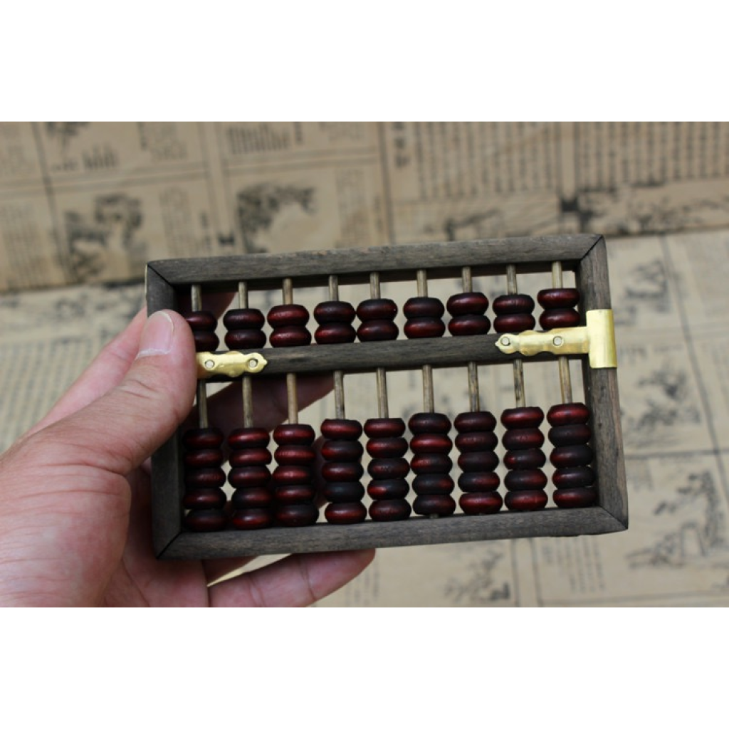 Wooden Abacus 9 Columns Red Beads