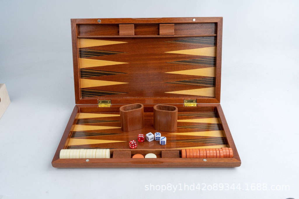Wooden Backgammon Set 39x47cm