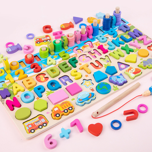 Alphabet & Number Matching Puzzle Color Pink