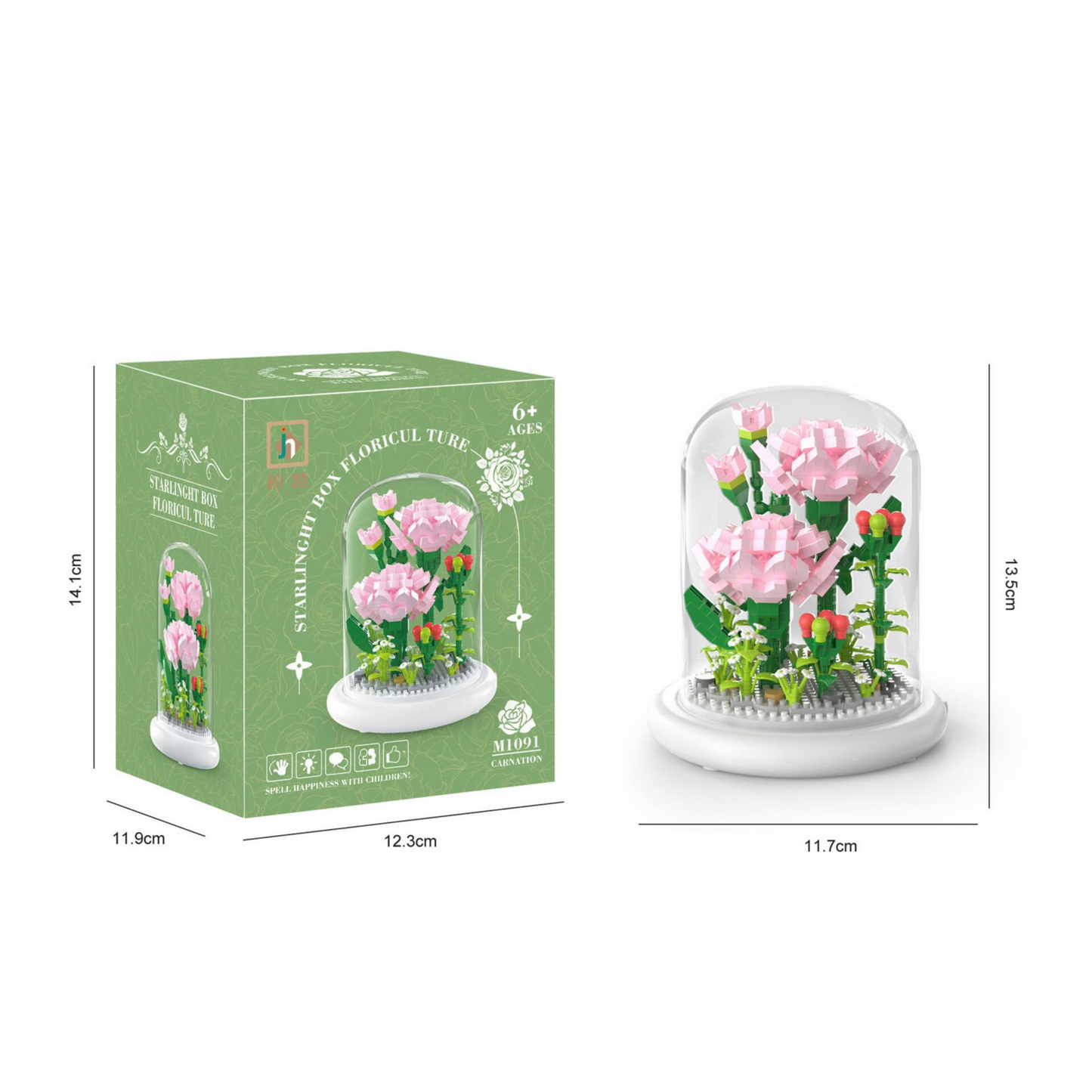 Building Blocks Carnation 770pcs