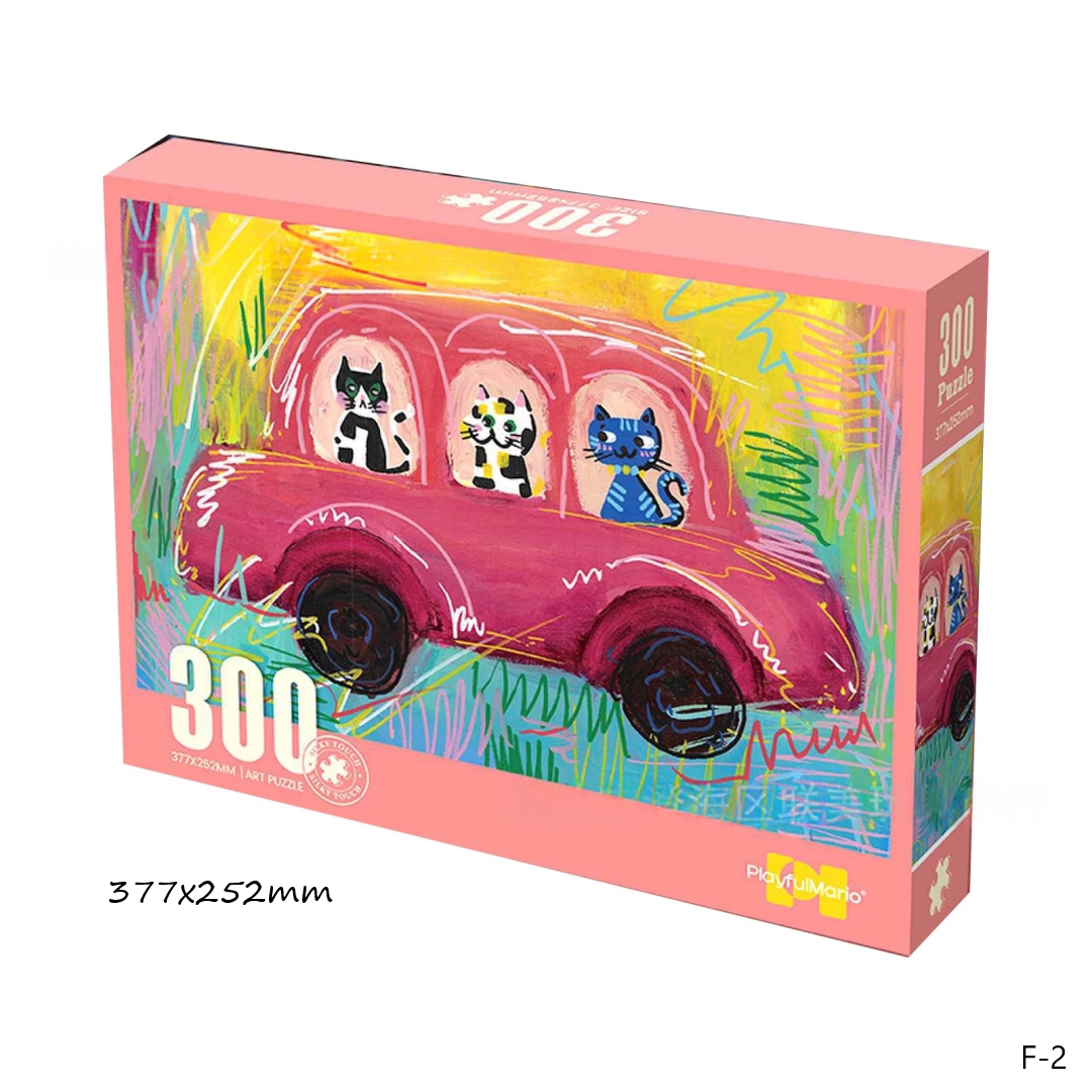 Cats in a Pink Car 300Piece