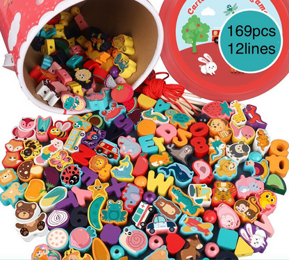 Wooden Cartoon Beading game