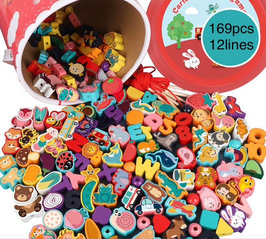 Wooden Cartoon Beading game