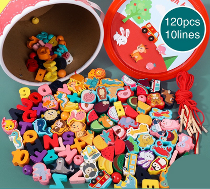 Wooden Cartoon Beading game