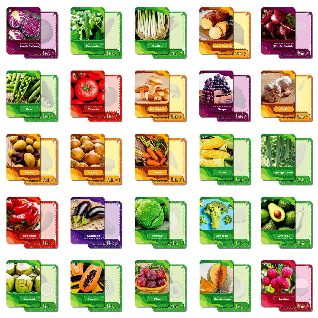 Fruits & Vegetables Flashcard Set