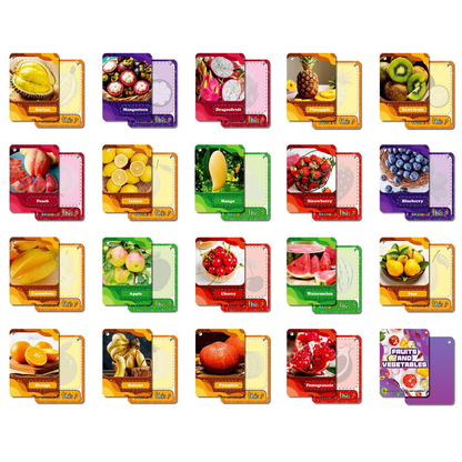 Fruits & Vegetables Flashcard Set