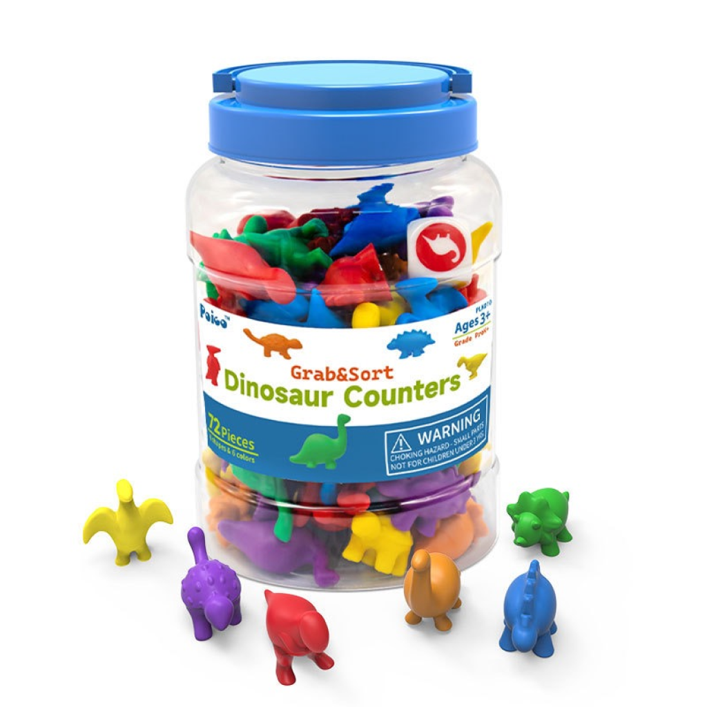 Grab & Sort Farm Animals Counters 72pcs +1 Dice