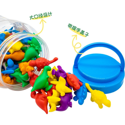 Grab & Sort Farm Animals Counters 72pcs +1 Dice