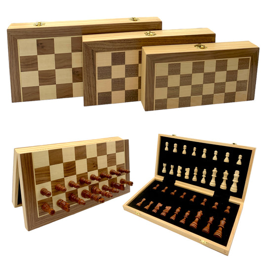 Wooden Chess with Double Queen 29cm 34cm 39cm