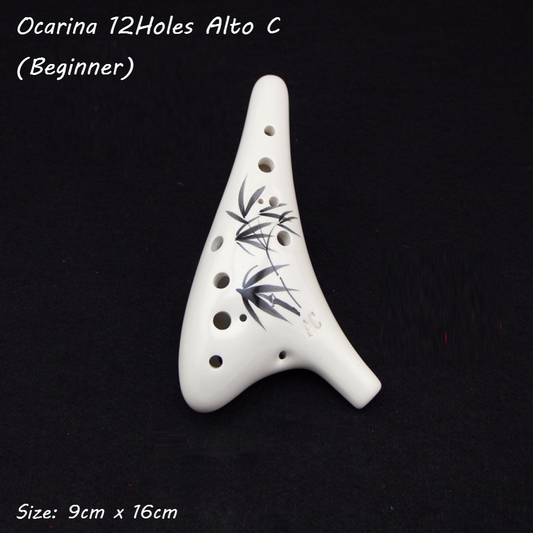 Ocarina 12Holes Alto C (Beginner) Flower Painting