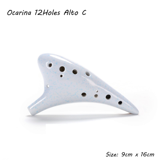 Ocarina 12Holes Alto C White