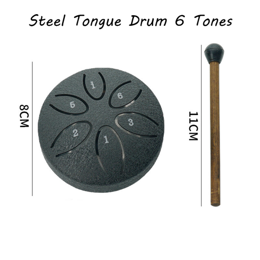 Steel Tongue Drum 6 Tones 8cm