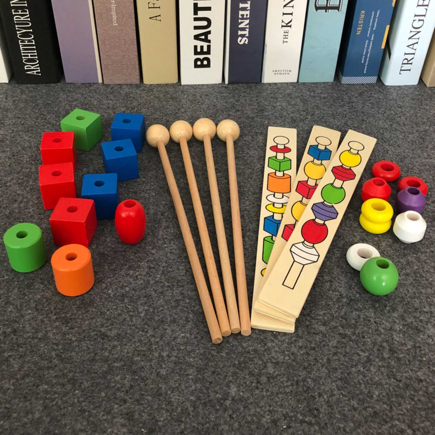 Toddler beaded, lacing - Puzzle beaded box