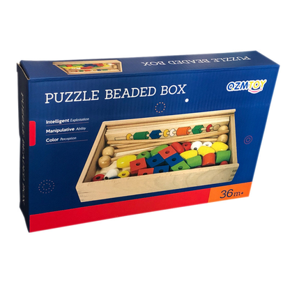 Toddler beaded, lacing - Puzzle beaded box