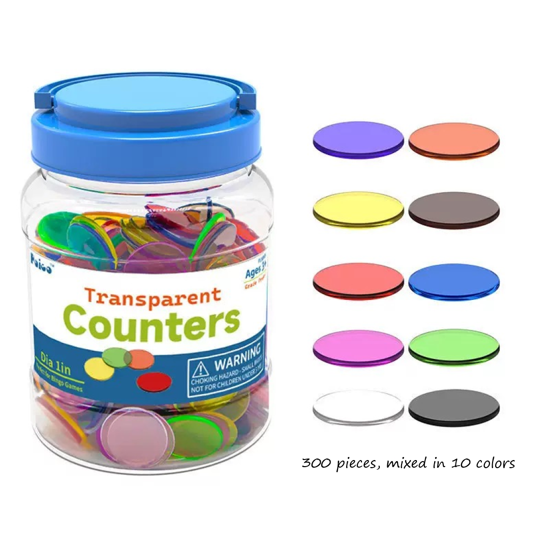 Transparent Counters 10color 300pieces