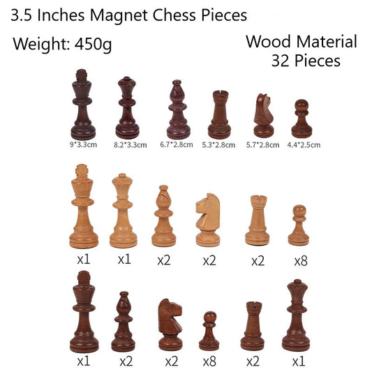 Wooden Magnet Chess Pieces