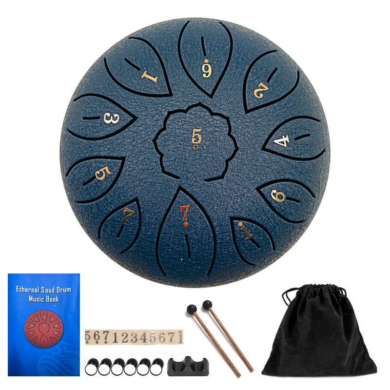 Steel Tongue Drum 11 Tones 15.2cm Blue