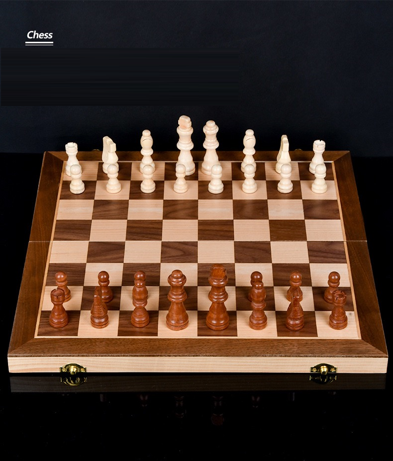 2in1 Magnet Wooden Chess 39cm