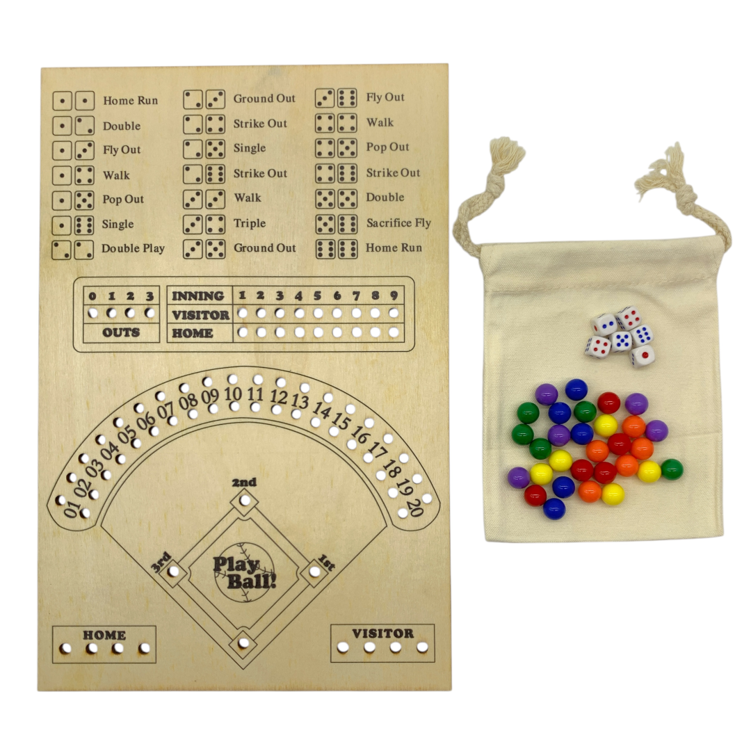 Baseball Dice Board Game (Color White)