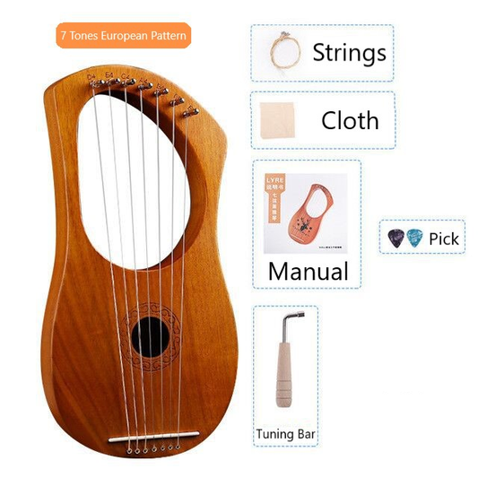 7 Tones Lyre European Pattern