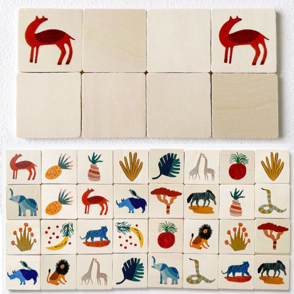 Memory Game Animals and Fruits