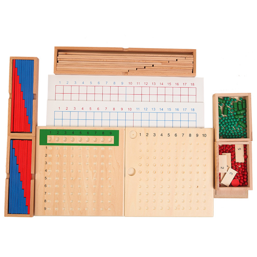 Multiplication Tool Kit Wooden Multiplication, Division and Subtraction Math Learning Tools ...