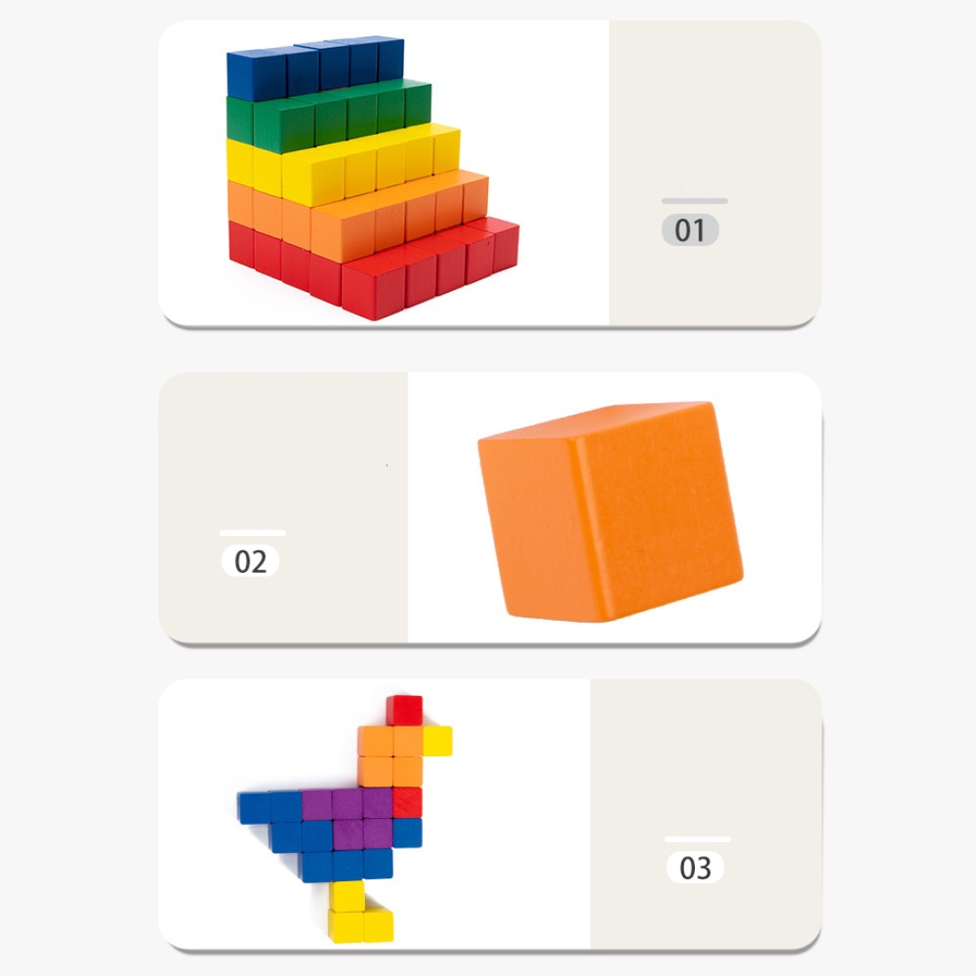 OWOOD 80PCS Spatial Thinking Blocks