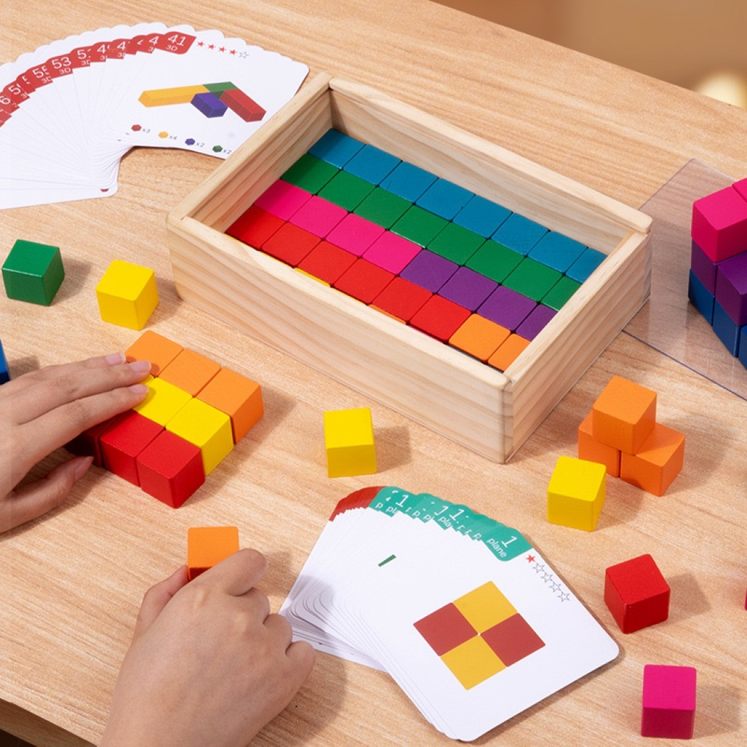 OWOOD 80PCS Spatial Thinking Blocks