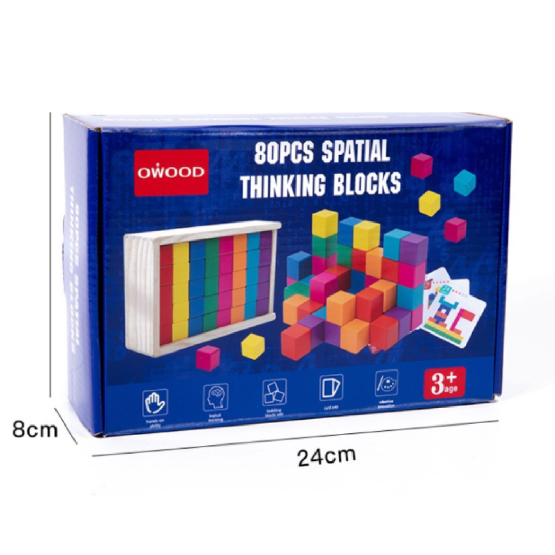 OWOOD 80PCS Spatial Thinking Blocks