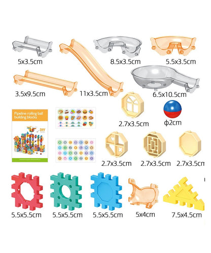 Pipeline rolling ball building blocks