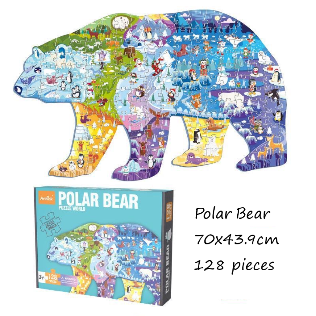 Polar Bear Puzzle World 128 Pieces