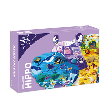 Puzzle Animal World HIPPO